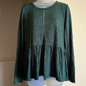 Long Sleeve Peplum Top